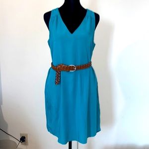 Old Navy Blue dress with belt. Size M